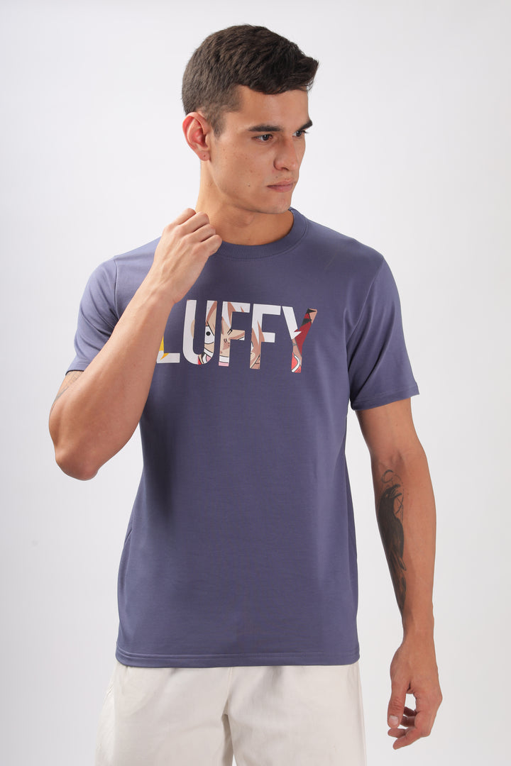 Luffy Graphic Lavender Printed T-Shirt Ilyzly