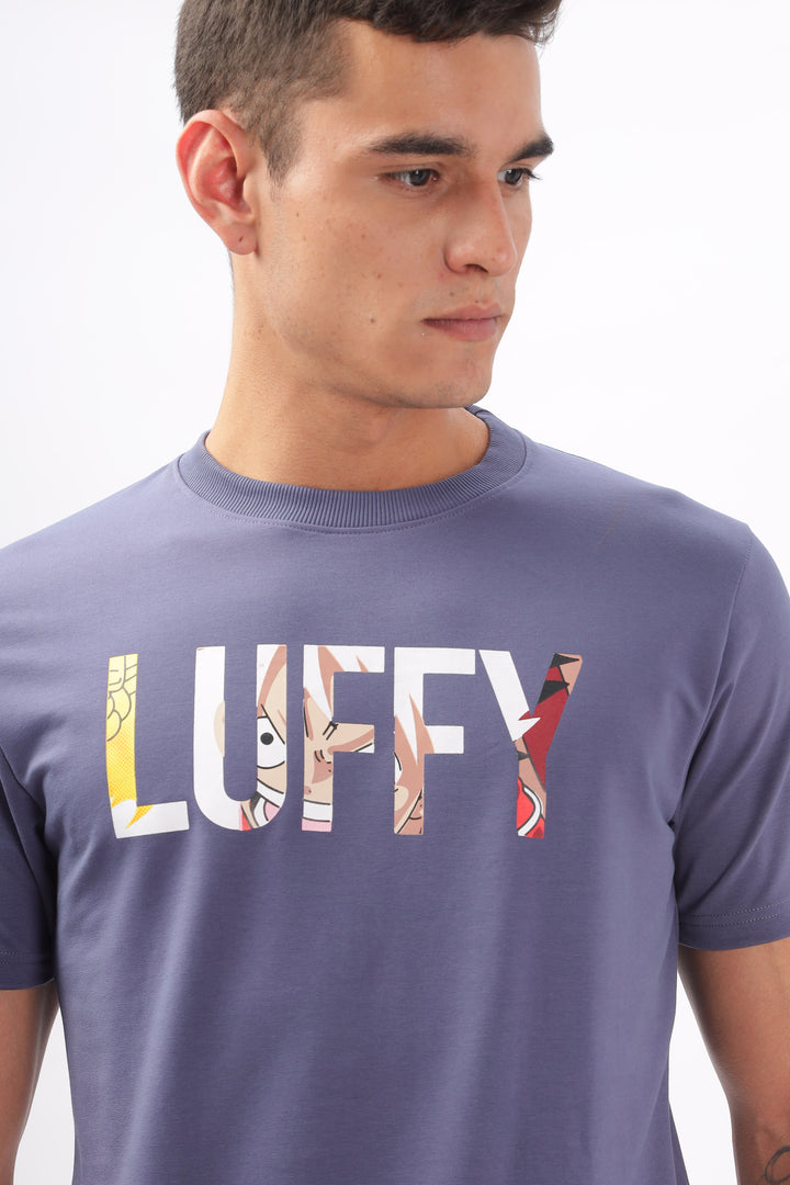 Luffy Graphic Lavender Printed T-Shirt Ilyzly