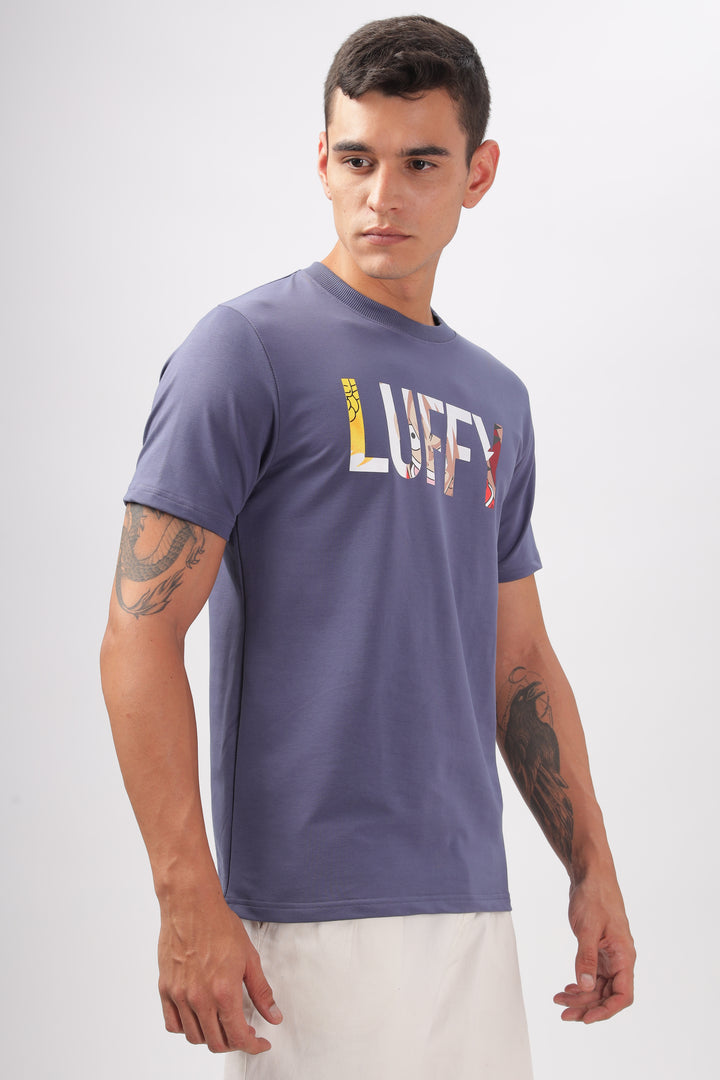 Luffy Graphic Lavender Printed T-Shirt Ilyzly