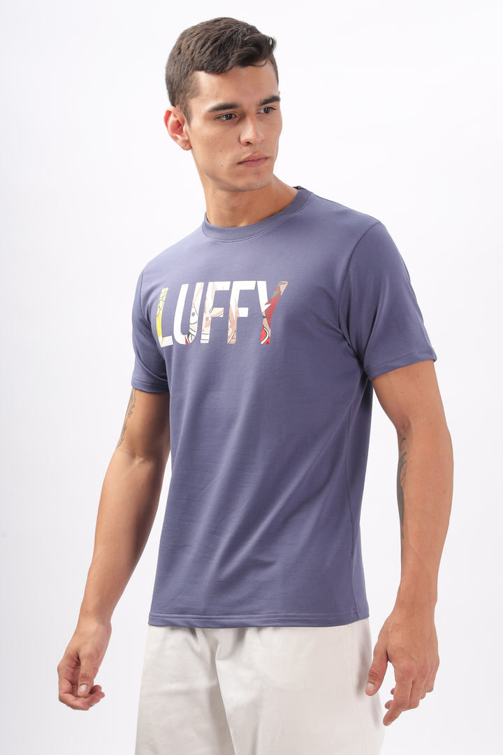 Luffy Graphic Lavender Printed T-Shirt Ilyzly