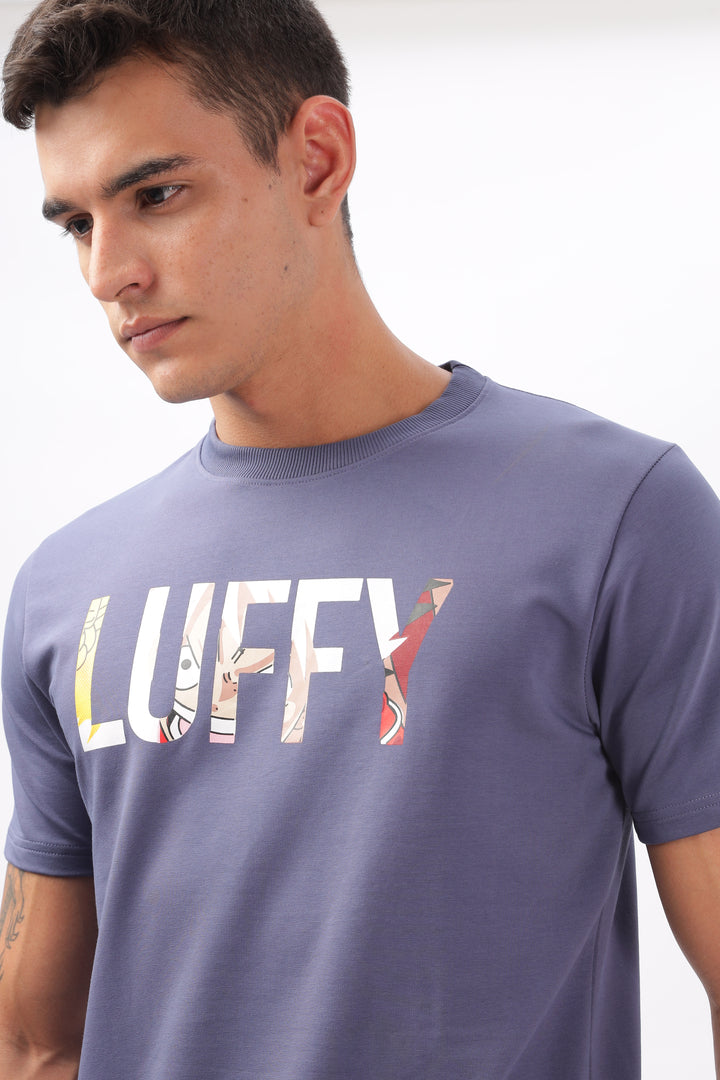 Luffy Graphic Lavender Printed T-Shirt Ilyzly