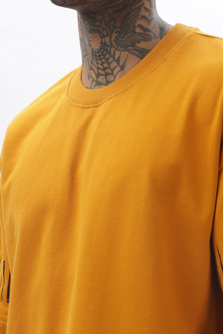 NeedleTrack Orange Dropshoulder Tee Ilyzly