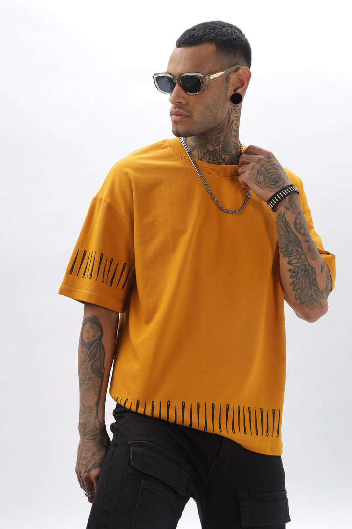 NeedleTrack Orange Dropshoulder Tee Ilyzly