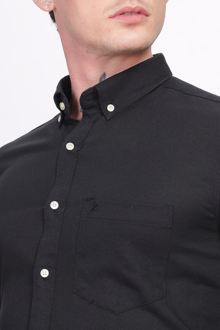 Oxford Formal Black Shirt Ilyzly