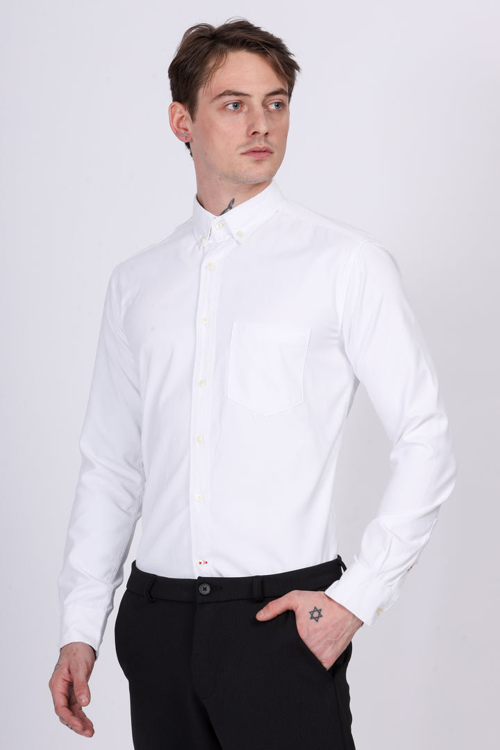 Oxford Formal White Shirt Ilyzly