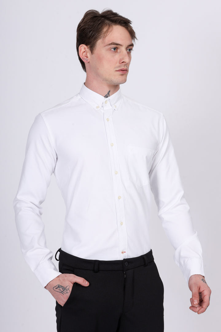 Oxford Formal White Shirt Ilyzly