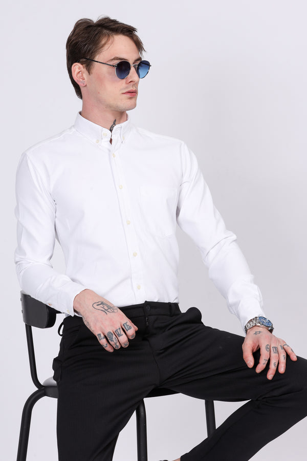 Oxford Formal White Shirt Ilyzly