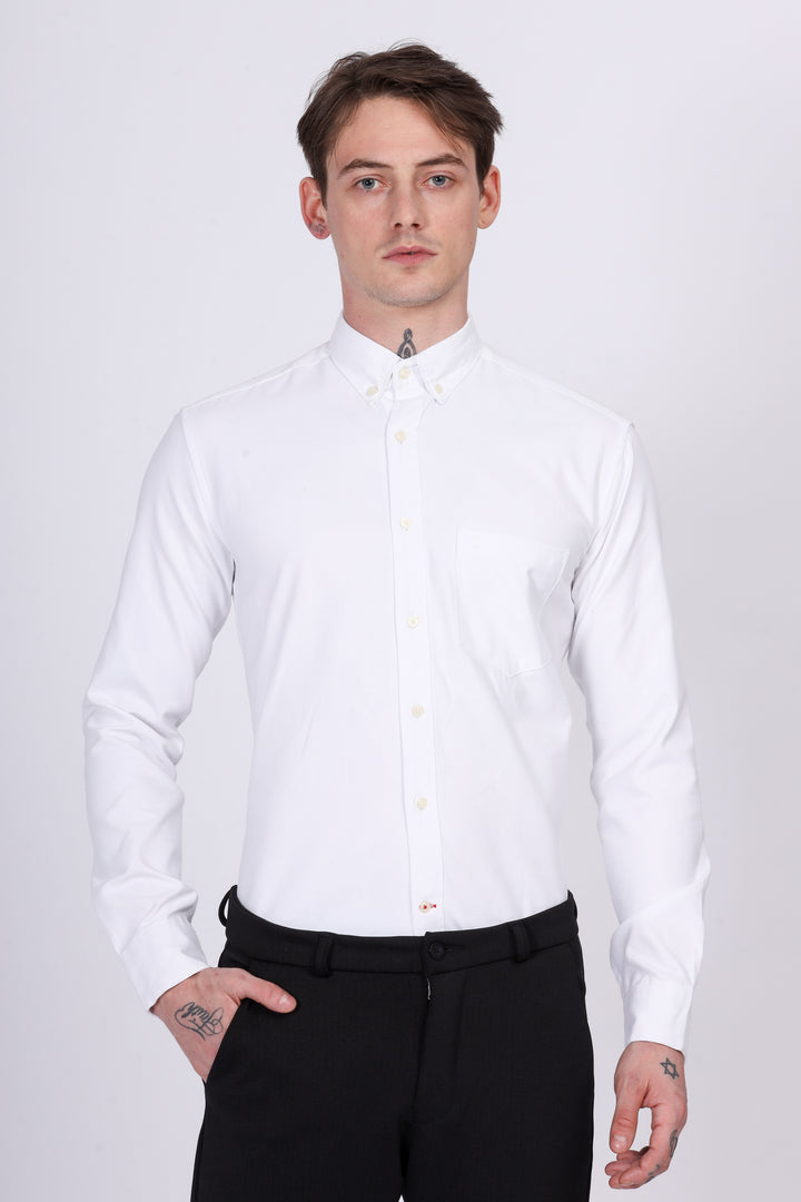 Oxford Formal White Shirt Ilyzly