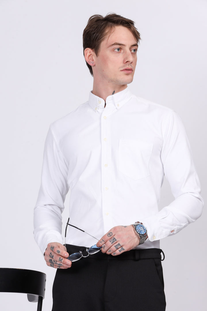 Oxford Formal White Shirt Ilyzly