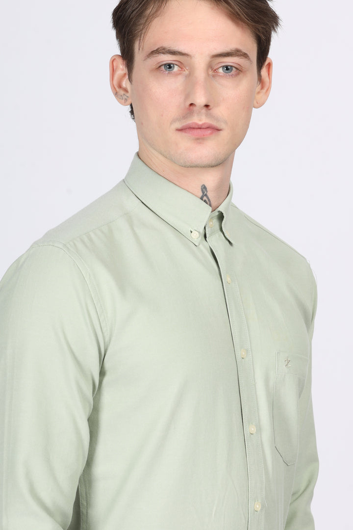 Oxford Green Formal Shirt Ilyzly