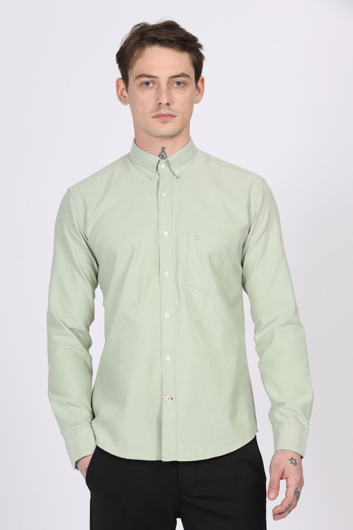 Oxford Green Formal Shirt Ilyzly