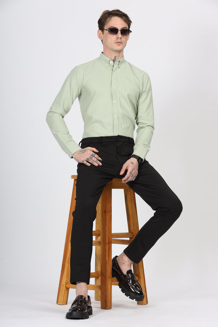 Oxford Green Formal Shirt Ilyzly