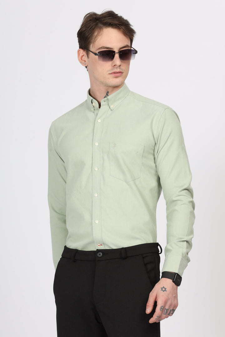 Oxford Green Formal Shirt Ilyzly