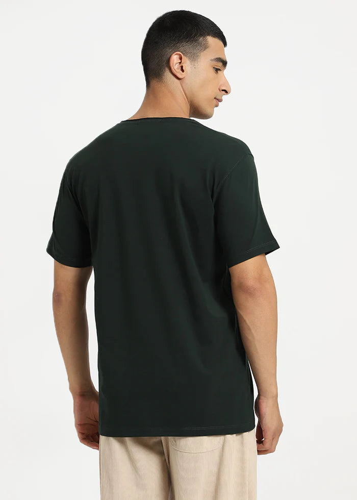 Pine Green Crew Neck T-shirt Ilyzly