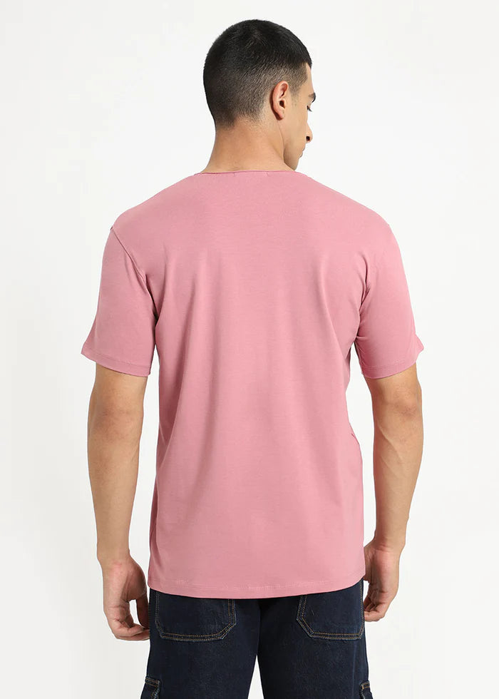 Pink Crew Neck T-shirt Ilyzly