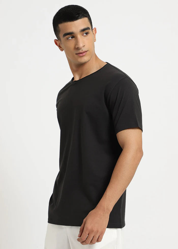 Shadow Grey Crew Neck T-shirt Ilyzly