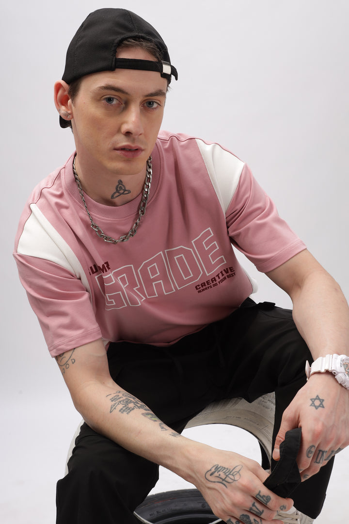 Summer Grade Drop Shoulder Pink T-shirt Ilyzly