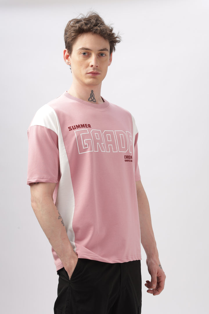 Summer Grade Drop Shoulder Pink T-shirt Ilyzly