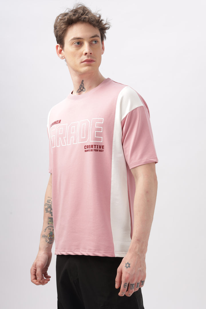 Summer Grade Drop Shoulder Pink T-shirt Ilyzly