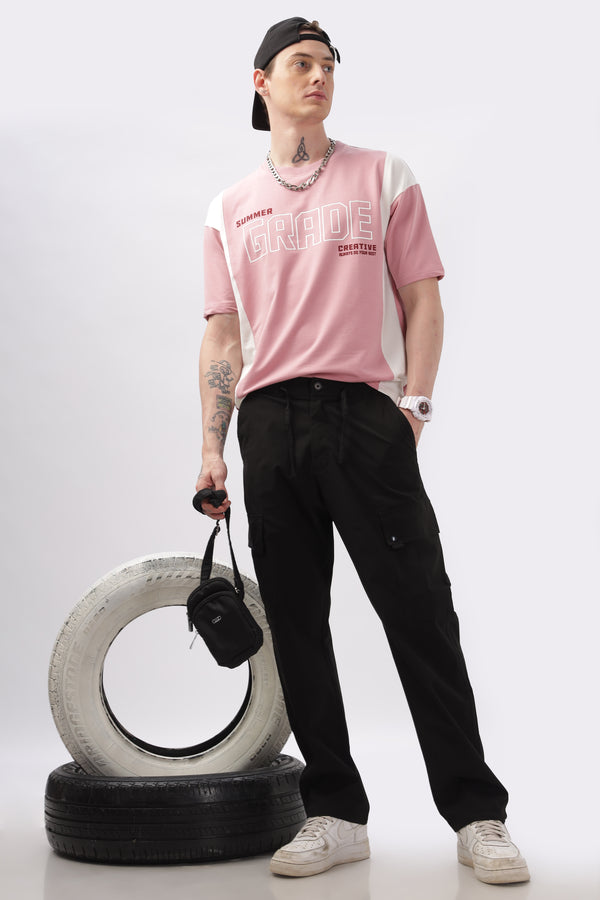 Summer Grade Drop Shoulder Pink T-shirt Ilyzly