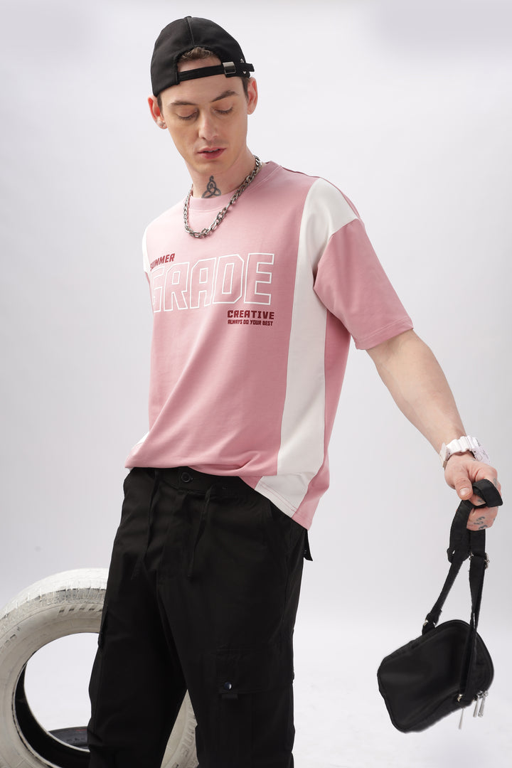 Summer Grade Drop Shoulder Pink T-shirt Ilyzly