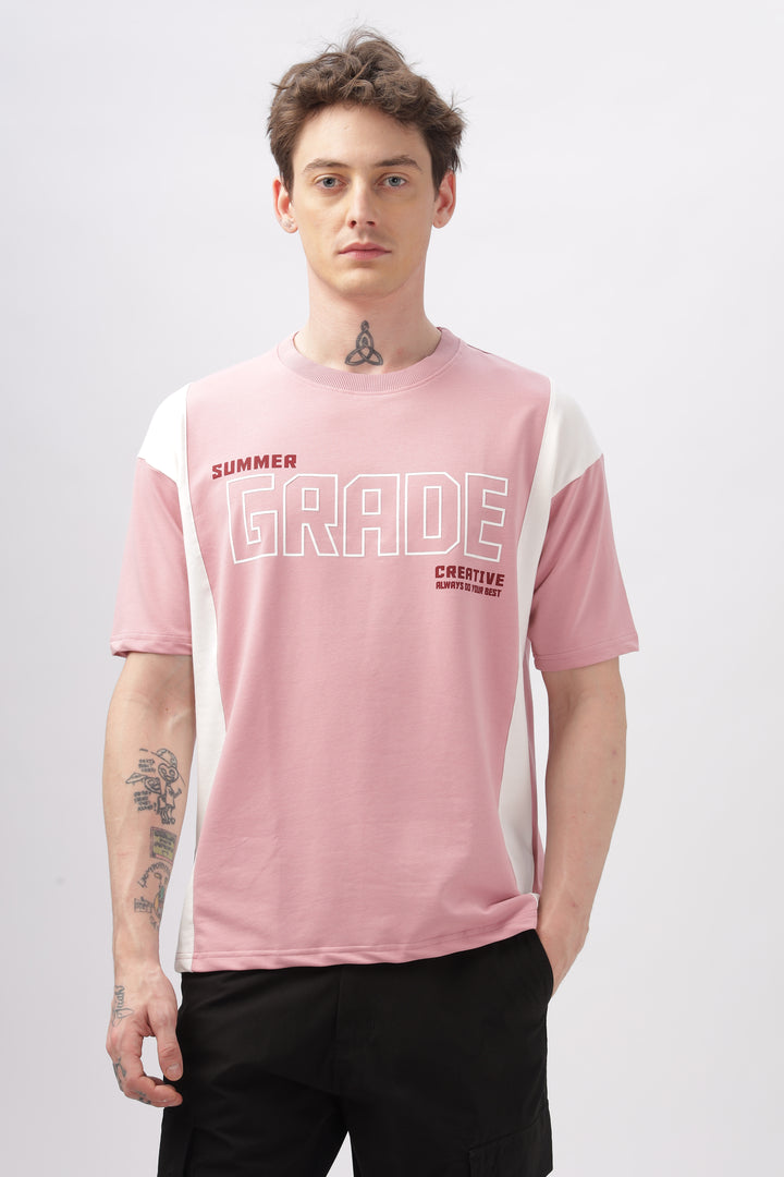 Summer Grade Drop Shoulder Pink T-shirt Ilyzly