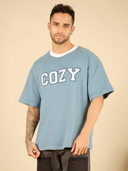 Unisex Cozy Embroidered Oversized T-shirt Ilyzly