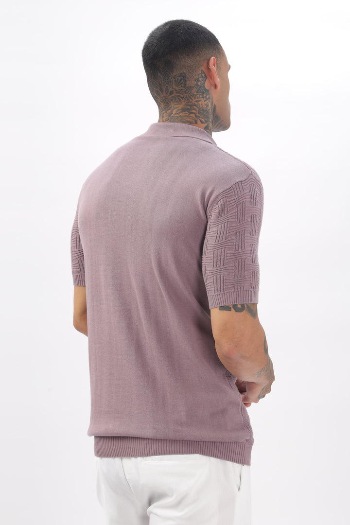 Urban Grid Polo Pink T-shirt Ilyzly