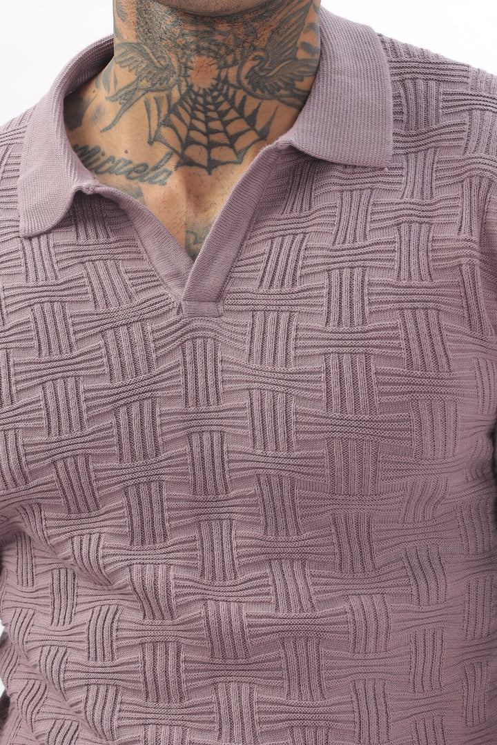 Urban Grid Polo Pink T-shirt Ilyzly