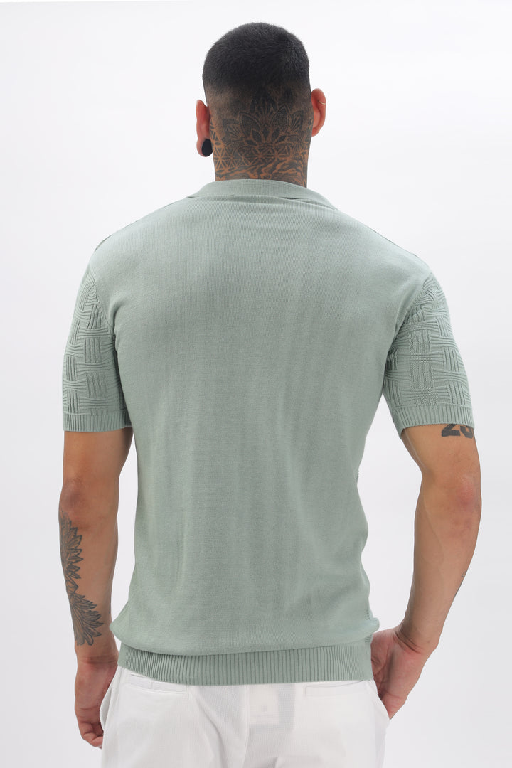 Urban Grid Polo Turqoise T-shirt Ilyzly