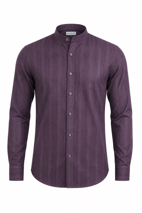 Ilyzly  Chinese Collar Shirt