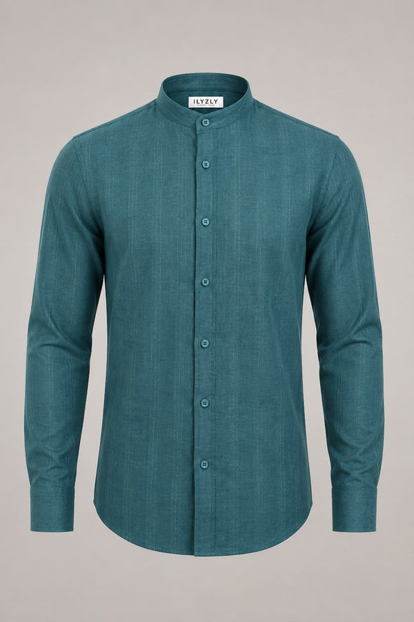 Ilyzly  Chinese Collar Shirt