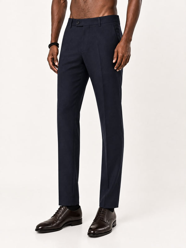 Ilyzly NavyBlue Flexi Formal Trousers