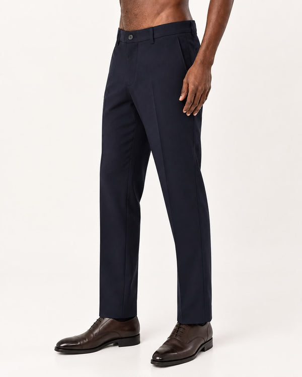 Ilyzly NavyBlue Flexi Formal Trousers