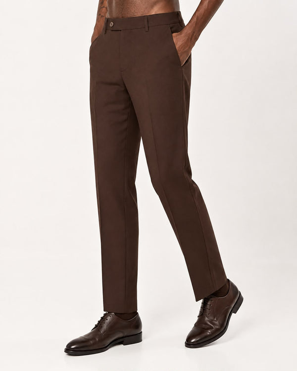 Ilyzly Brick Flexi Formal Trousers