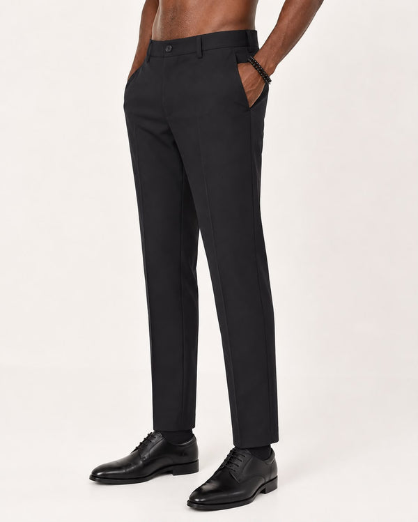 Ilyzly Black Flexi Formal Trousers