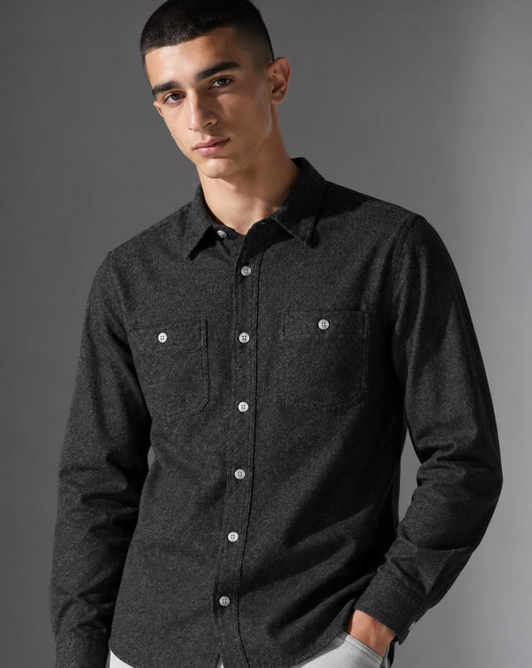 Ilyzly Double Pocket Black Shirt