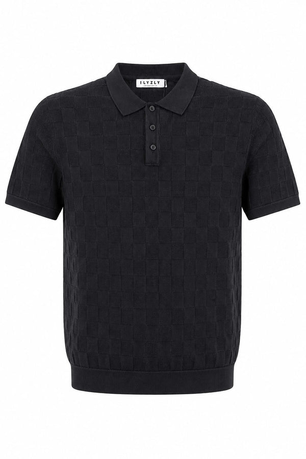 ILYZLY Checker Knit Polo