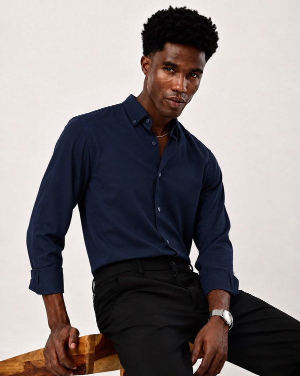 ILYZLY Executive Textured Full Sleeve Shirt