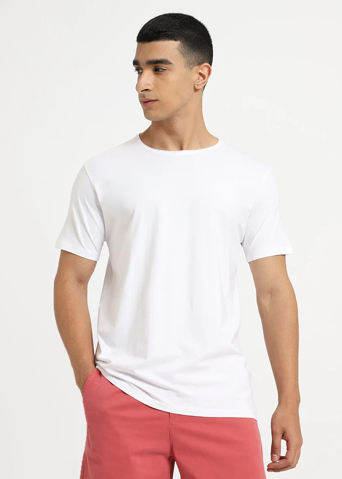 White Crew Neck T-shirt Ilyzly