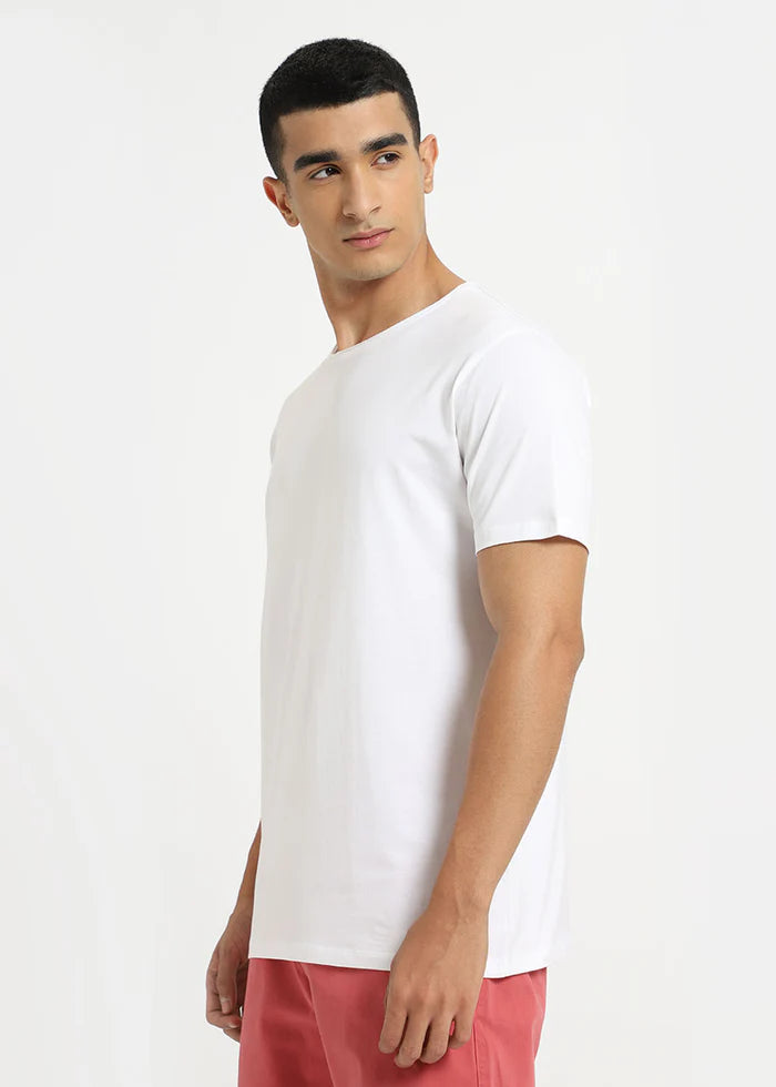 White Crew Neck T-shirt Ilyzly