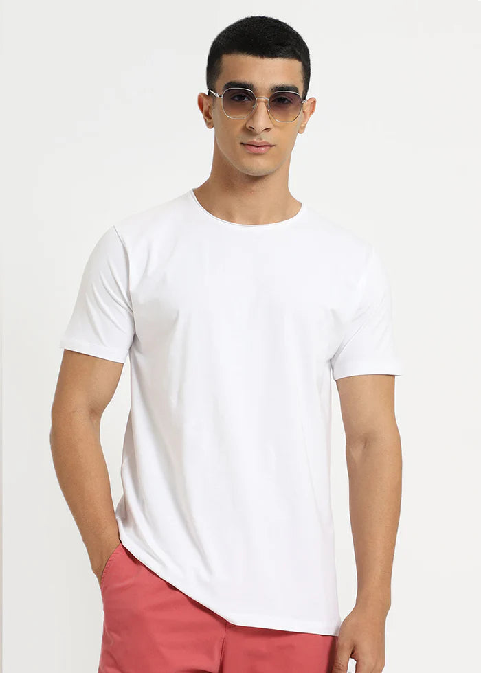 White Crew Neck T-shirt Ilyzly