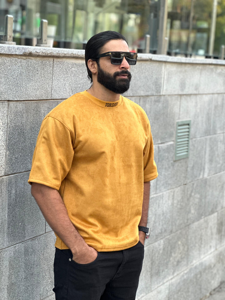 Yellow Drop Shoulder T-shirt Ilyzly