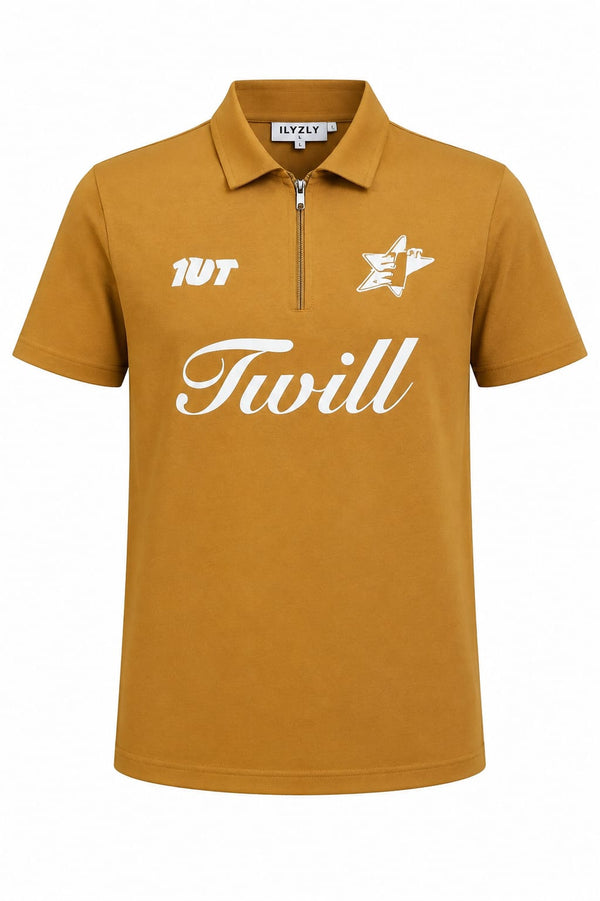 Image for Ilyzly Zipper Polo T-shirt