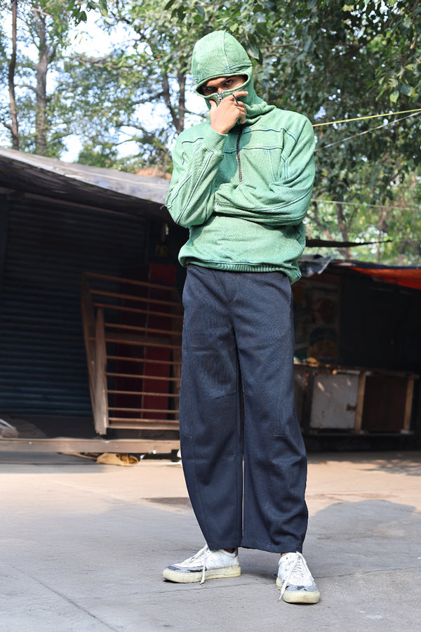 Green Zipper Winter Hoodie