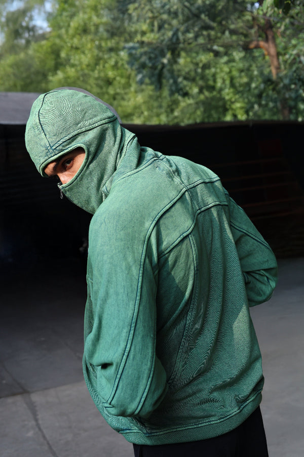 Green Zipper Winter Hoodie